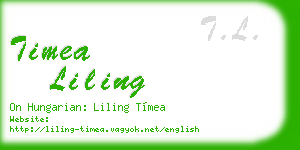 timea liling business card